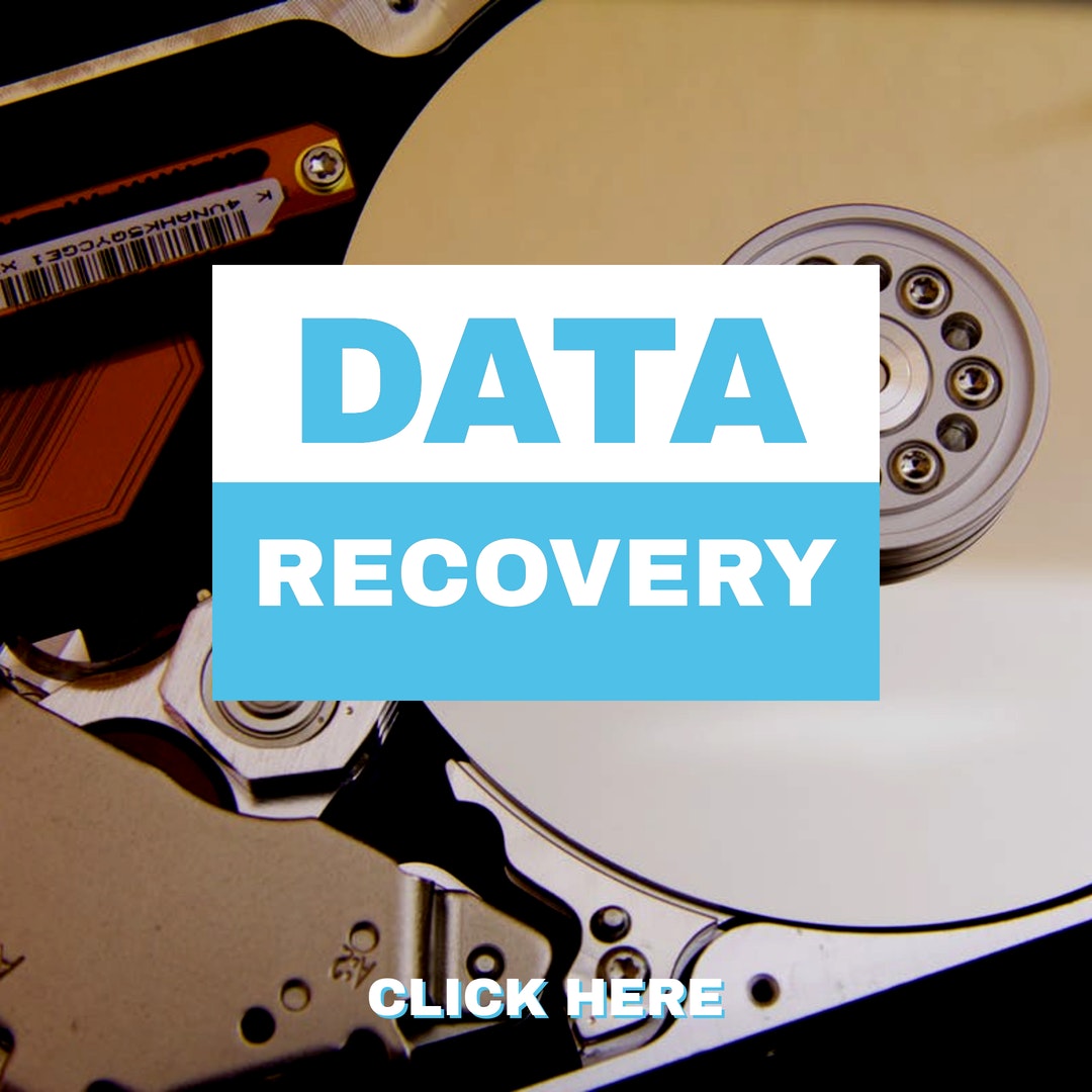 DATA RECOVERY Banner with Click here button