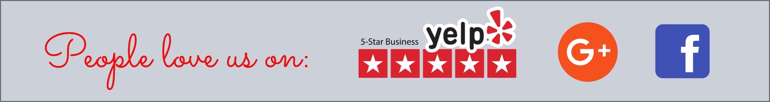 people love us on yelp banner with logos